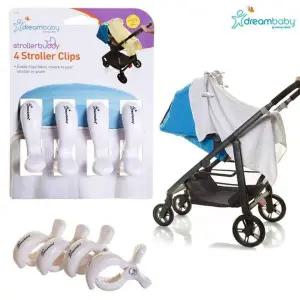 유모차 액세서리 클립 화이트 아기 고정