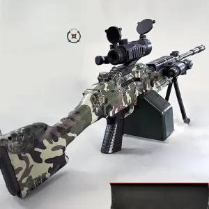 총 게임 배그좋은총 수정탄 전동건 연사 밀리터리 m249 젤리탄 서바이벌 반동 레트로게임기