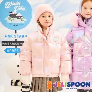 리본홀로그램하이넥패딩점퍼 /아동복