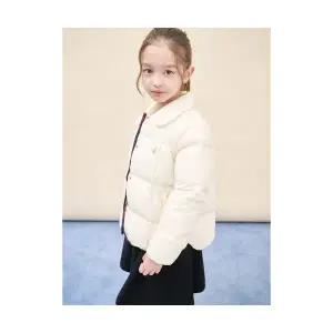 빈폴 키즈 빈폴 BEANPOLE KIDS 여아 체크 매치 경량 볼패딩 아이보리 (BI5938G020)