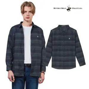 [비버리힐스폴로클럽]남성 빈티지 체크 패턴 카라 셔츠 TS373