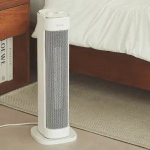 HAAN 급속히팅 초저소음 좌우회전 슬림형 그래핀 타워형온풍기/가정용히터 타워팬온풍기