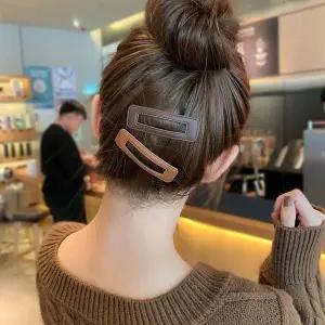 [콩심팥심]여성 헤어 똑딱핀 5개 세트 톤다운 색상 포인트