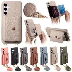 갤럭시 a36 a35 a26 a26 a17 a16 거울 카드 지갑 목걸이 가죽 케이스