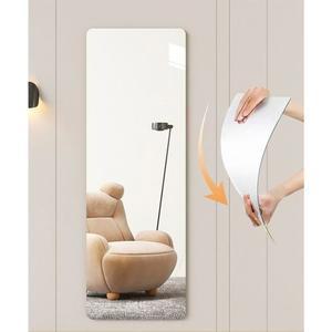 아크릴 벽부착 전신거울 인테리어 둥근 50x150cm 고화질 붙이는 벽거울