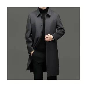 남자 야상사파리 더블 코트 가을 겨울 야상 롱 칼라 캐주얼 원픽4