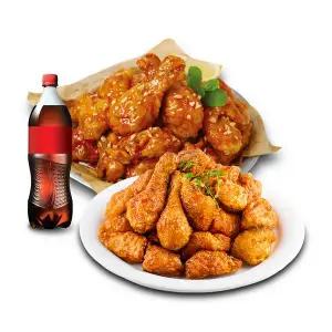 (호식이두마리) 양념치킨+간장치킨+콜라500ml