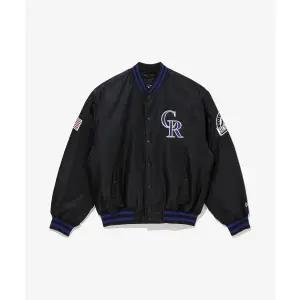 뉴에라 MLB 콜로라도 로키스 어센틱 스타디움 재킷 블랙 375659