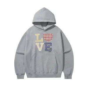 [11월 3일 배송] MIMTHEWARDROBE 헬로 월드 패치워크 LOVE 후드티_그레이 MW252HD3GR 210517