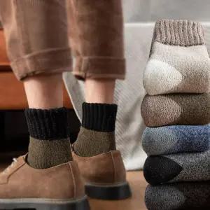 겨울 투톤양말 왕발 보온 남자 두툼한 방한 빅사이즈 장양말 수면 두꺼운양말 여자