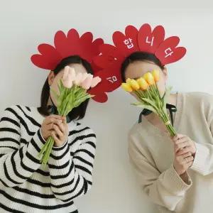 인간 카네이션 머리띠 만들기 diy 키트 종이꽃