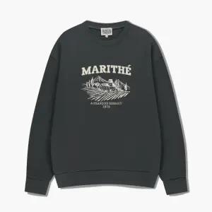 마리떼 WINERY APPLIQUE LOGO 오버핏 맨투맨 MFG45FSW211 CRC LHG OLV