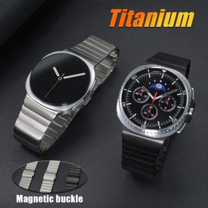 갤럭시 워치 8 클래식 46mm 40mm용 티타늄 밴드, 울트라 2025 스트랩용 마그네틱 고급 메탈 브레이슬릿