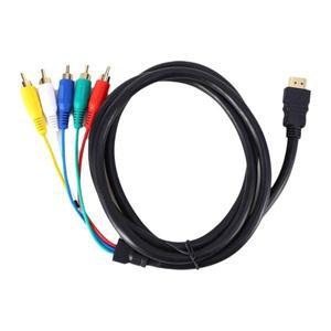 5피트 HDMI 호환 수-5-RCA RGB 오디오 비디오 AV 컴포넌트 변환 케이블 금도금