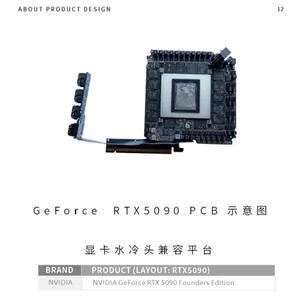 Bykski  금속 N-RTX5090FE-SR GPU 블록 (NVIDIA 파운더스 에디션 그래픽 카드 PC 냉각용 구리 라디에이터)