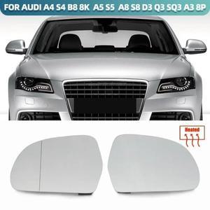 2PCS Audi A4 B8 2010 후면보기 백미러 유리 자동차 액세서리