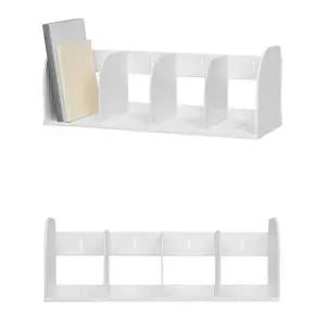 4칸 칸조절 책상 책꽂이 북앤드 55x20.5cm 1개 WH