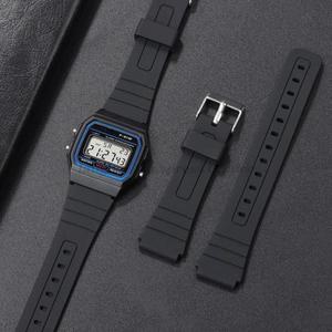 CASIO 실리콘 시계 스트랩 용 팔찌 12/14/16/18/20/22mm W800H SGW400 F91W F84 F105/108 AE1200/1300 수지
