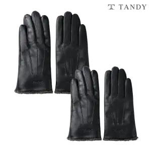 탠디 블랙모던 스마트터치 여성용 가죽장갑 1개+1개