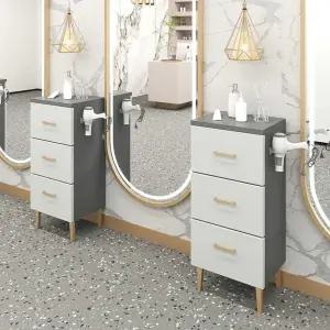 미용실 수납장 살롱뷰티 미용 목재 정리대 원목