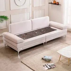 [명품의료기][협탁+전용패드 증정] 온열소파 빅토리아SF 패브릭 홍칠보석 돌소파