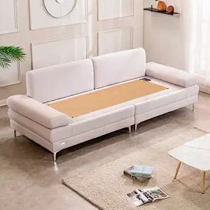 [명품의료기][협탁+전용패드 증정] 온열소파 빅토리아SF 패브릭 한지황토 흙소파