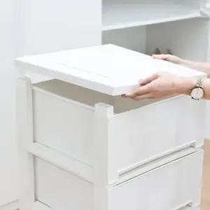 베이직 다용도 플라스틱 서랍장 탑커버세트