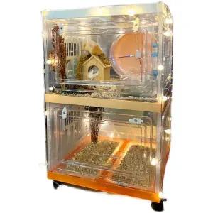 번식 햄스터 케이지 아크릴 하우스 투명 사육장 대형