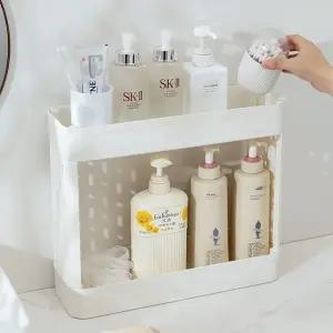 고품질 화이트 세탁실 틈새선반 2단 슬림형 스탠드선반 욕실진열대 (WFK7L45)