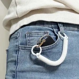 도난방지 스트랩 스프링 핸드폰줄 소매치기 분실 방지 해외여행 유럽 연결고리 키체인 사원증