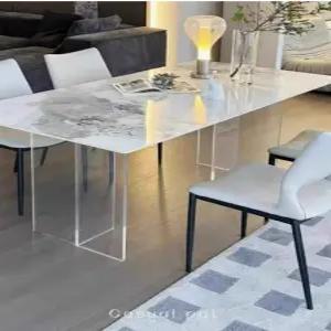 투명 등받이 식탁 아크릴 다이닝발코니 사진 접이식