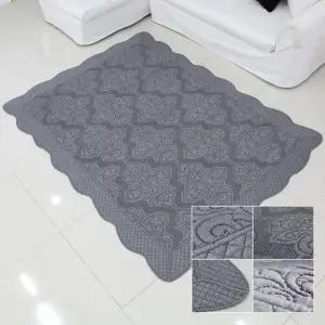 [유니프레쉬] 그레이스 워싱 대형 200X230 스프레드 러그 카페트 순면 패드 그레이