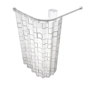 코너형 샤워 커튼봉 무타공 욕실 L자 커텐 칸막이 세트 파티션 커텐봉