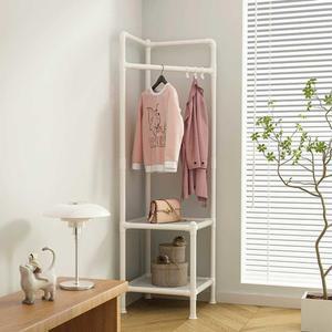 코너 외투걸이 스탠드형 틈새 이중블랙 모서리행거 침실 행거