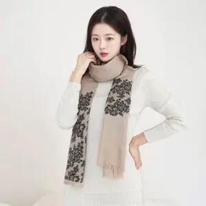 [루미루나]우아한레이스문양실크스카프2종