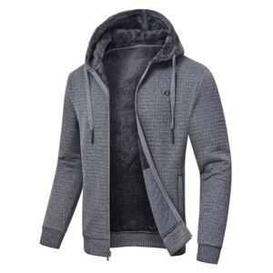 유양디피 남성 집업 후디 헤비웨이트 플리스 셰르파 안감 스웨트셔츠 재킷 겨울 웜 코트