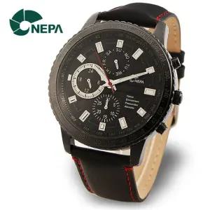 [네파] NEPA 남성 정장 야광 가죽 손목시계 N5029-BLACK