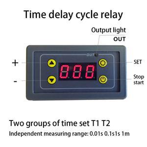 DC 5V 12V 24V 디지털 타이머 사이클 지연 루프 제어 스위치 모듈 10A 용 LCD 디스플레이가있는 실용적인