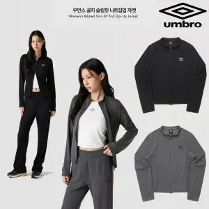 [롯데백화점]엄브로 우먼스 골지 슬림핏 니트집업 자켓 UQ412CFTO1 2종