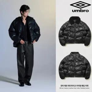 [롯데백화점]엄브로 윈터 헤븐 레더라이크 카라형 패딩 자켓 UQ423CPJN1