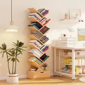 북트리 우드 책꽂이 수납 책장 나무 모양 선반 원목