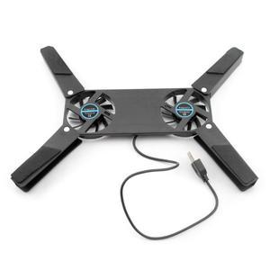 USB 전원 노트북 냉각 패드 이중 60mm 팬 접이식 쿨러 PC 컴퓨터 용 스탠드