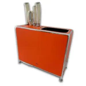 쿠진 나이프케어 오브제 칼소독기 코랄 오렌지