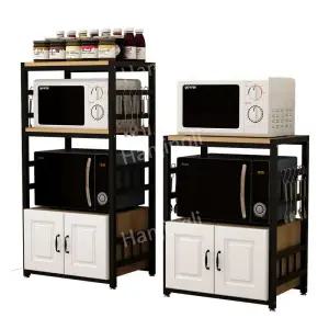 전자레인지 선반 오븐 수납장 다층 캐비닛 냄비 도어형 가정용 샌드위치 주방 그릇 보관