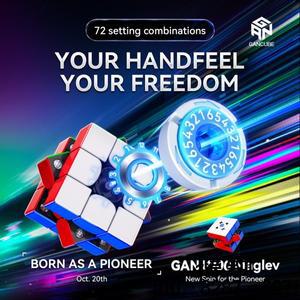 [JudyCube] GAN V100 마그레브 UV 3X3 매직 스피드 큐브 스티커리스 프로페셔널 피젯 토이 마지코 퍼즐