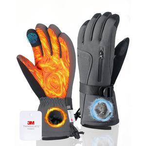 남성용 GXCROR 겨울용 장갑, 두께 -22 F 보온 기능이 있는 방수 터치스크린 스키 스키, 자전거, 캠핑용 방풍 방한 장갑