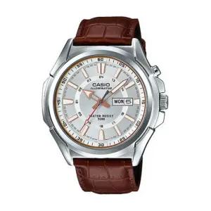 카시오 MTP-E200L-7A 엔타이서 남성 아날로그 가죽 손목 시계