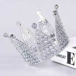 웨딩 티아라 큐빅 왕관 원형 1P 결혼식 드레스샵 촬영 본식왕관
