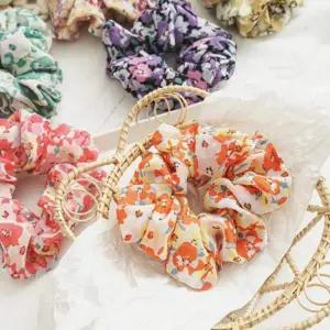 [콩심팥심]플라워 곱창 밴드 꽃무늬 머리끈 헤어끈 6개 세트