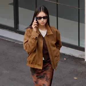 UNISEX 스웨이드 카라 블루종 [2COL] / SBE3U07010-WOMAN